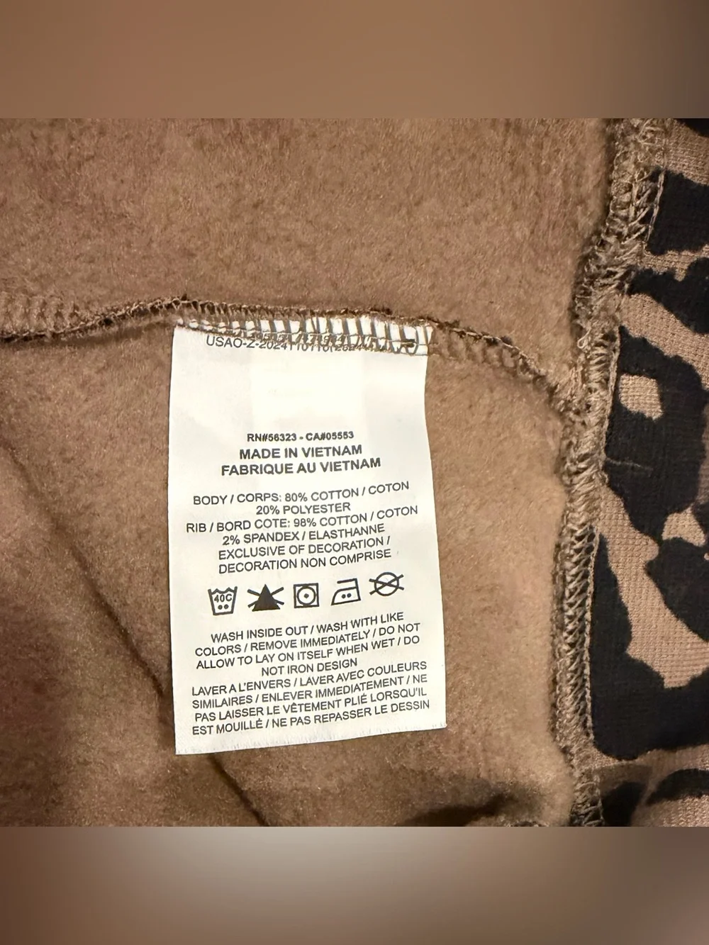 NWOT NIKE Women's Phoenix Fleece Oversized Leopard Printed Crew-Neck L